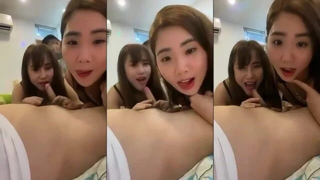 2 em gái xinh tươi phục vụ nhiệt tình các anh khách trung