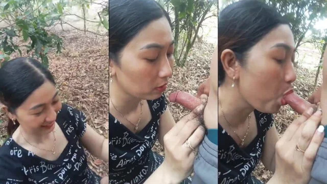 Chị gái giáo viên đưa ra vườn bú mút