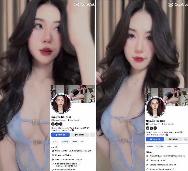 Clip nóng Nguyễn Nhi TikTok vóc dáng sexy lồn đẹp